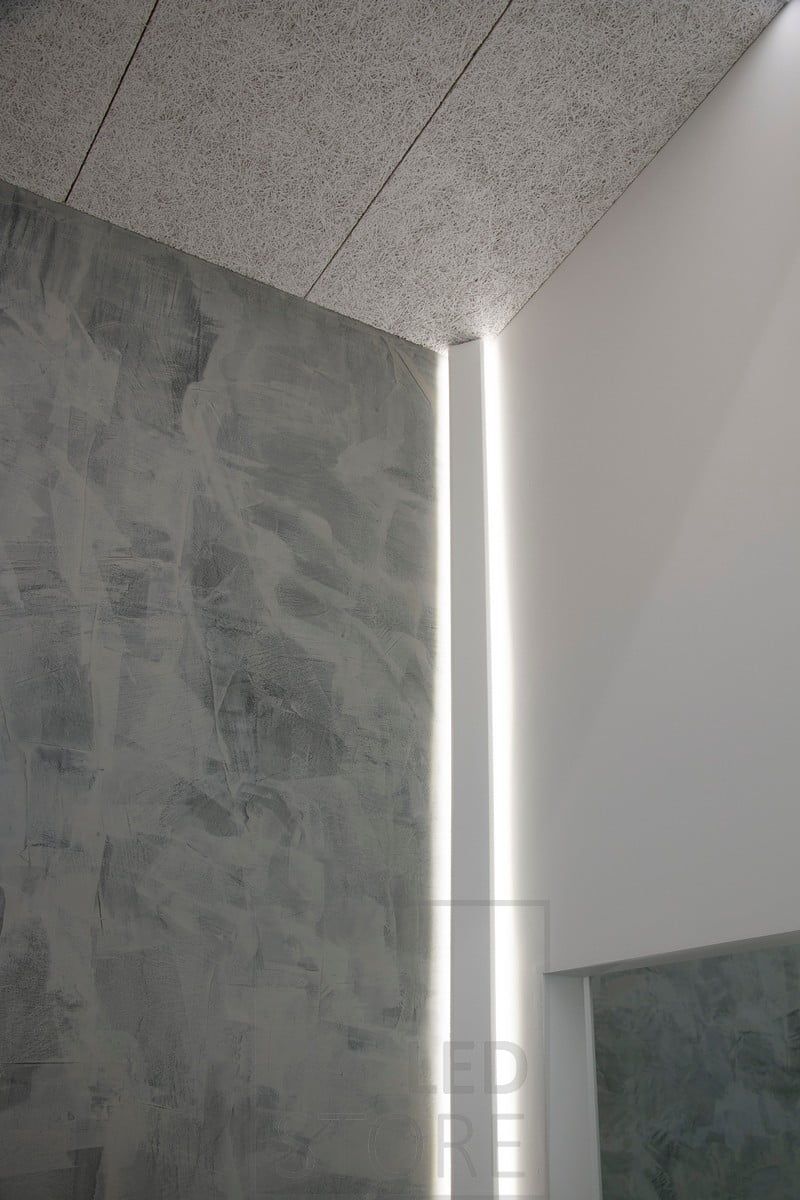 Indirect light through a wall.